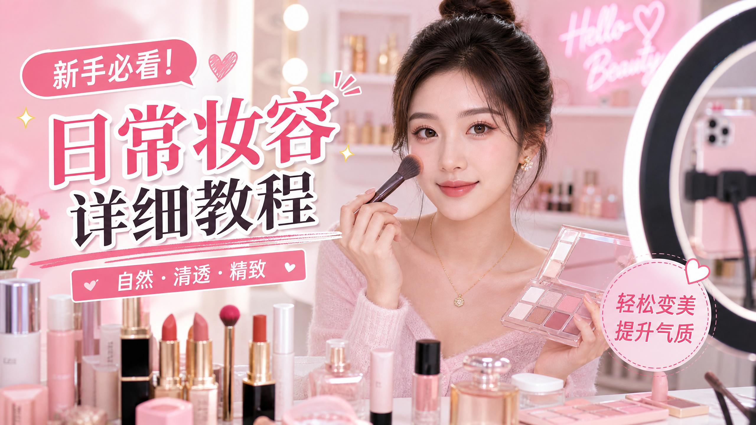 糖心vlog美妆视频教程-日常妆容